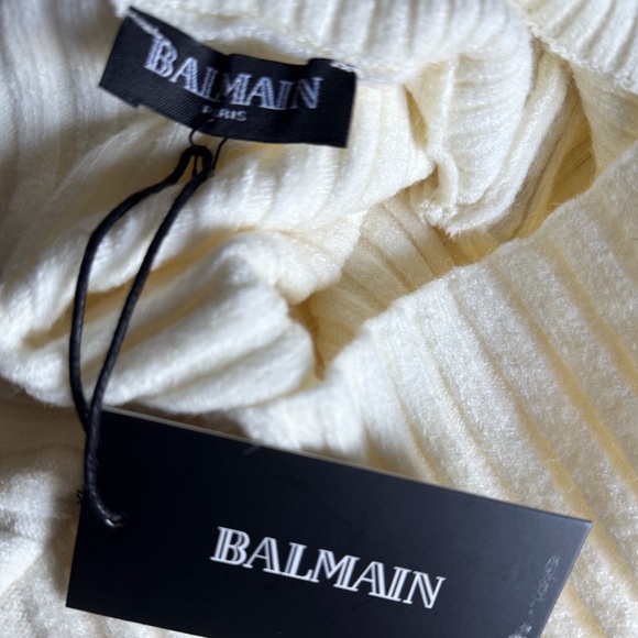 🆕 BALMAIN Cutout cropped turtleneck sweater🆕 - Picture 9 of 11